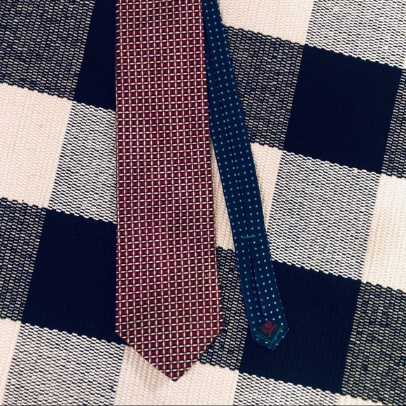Tommy Hilfiger Other - Tommy Hilfiger 100% Silk Tie Red Blue